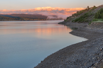 Sunrise at Ghost Reservoir on the Bow River near Cochrane