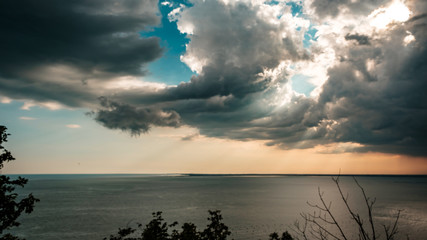 Obraz premium Sunset storm in the sky over Trieste