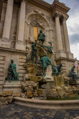 BUDAPEST, HUNGARY: Matthias Fountain is a monumental fountain group in the western forecourt of Buda Castle, Budapest. © Anna ART
