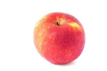 fresh Red yellow apple isolated on white background