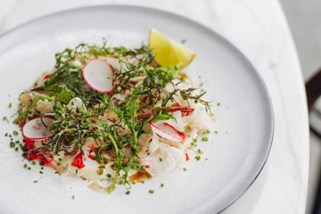 Healthy salad with radish