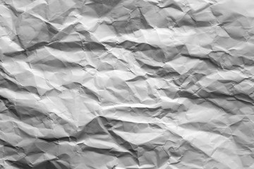 Crumpled white paper background texture