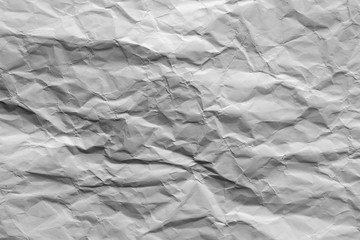 Crumpled white paper background texture