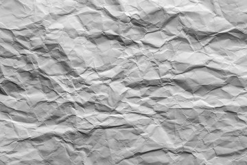 Crumpled white paper background texture