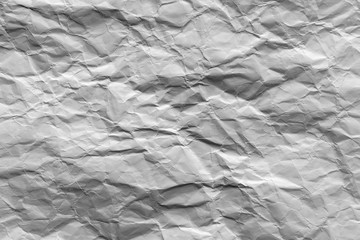 Crumpled white paper background texture