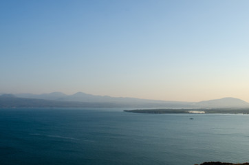 Sevan lake in Armenia while sunset