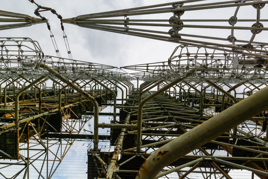Former military Duga radar system in Chernobyl Exclusion Zone, Ukraine