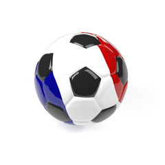 Soccer ball with the flag of France