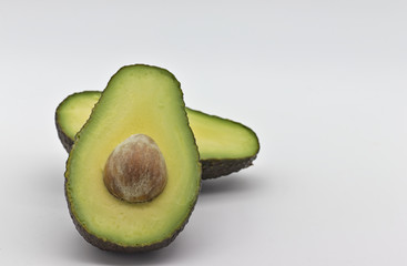 fresh avocado fruit on a white background