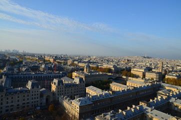 Naklejka premium aerial view of paris