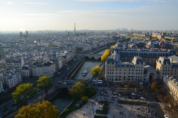 Fototapeta na wymiar aerial view of paris