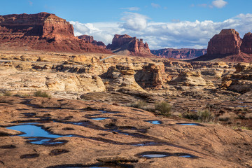 The Hite Crossing Bridge is an arch bridge that carries Utah State Route 95 across the Colorado River northwest of Blanding, Utah, United States