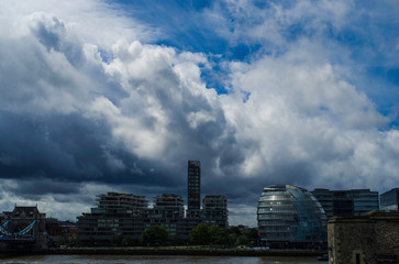 Fototapeta premium London skyline showing the Thamses