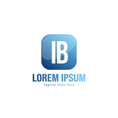 Fototapeta premium Initial IB logo template with modern frame. Minimalist IB letter logo vector illustration