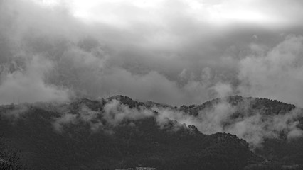 Arrone Umbria La Valnerina fog mist clouds Terni landscape