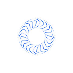 Modern Abstract Halftone Dots Frame Border for Company Health Technology Icon or Logo with High End Look