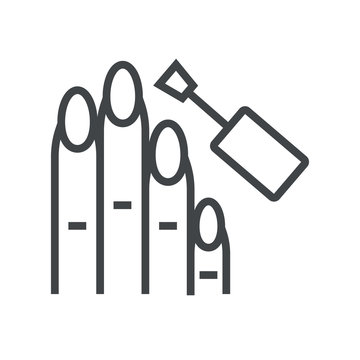 nail polish application line art clip art preview