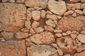 Old yellow brick wall background