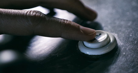 Arcade: Man Pushes Single Player Button