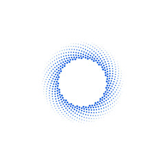 Modern Abstract Halftone Dots Frame Border for Company Health Technology Icon or Logo with High End Look