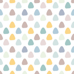 Abstract round triangle seamless pattern. Vector illustration.