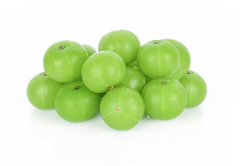 Indian gooseberry isolated on white background