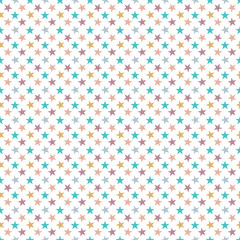 Seamless pattern with stars on white background. Vector illustration.