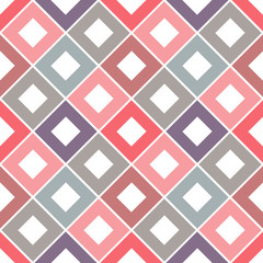 Abstract rhombus seamless pattern. Checkered background. Vector illustration. 