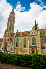 BUDAPEST, HUNGARY: Matthias Church is a Roman Catholic church located in Budapest, in front of the...