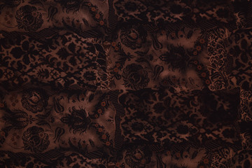 Beautiful fabric with oriental pattern and textile texture background