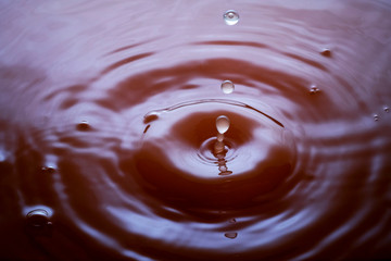 Macro shooting of a drop of water. drops of spatter and ripples, wet, environment, artistic, for...