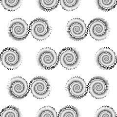 Design seamless spiral dots backdrop
