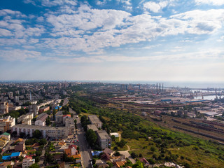 Aerial view of Constanta, town in Romania in which it is located largest romanian harbor