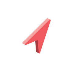 GPS Navigation icon. Vector 3d isometric color icon new flat style. Creative illustration, idea for infographics.