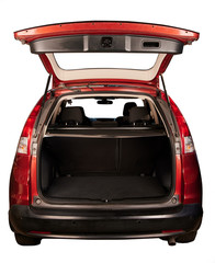 Open SUV car trunk