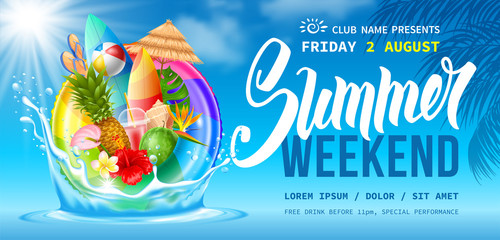 Summer Weekend Party Flyer Template