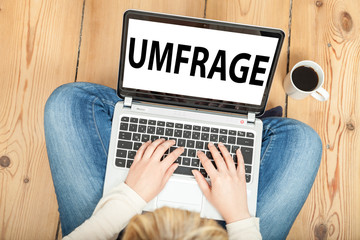 Fototapeta premium Umfrage auf Englisch