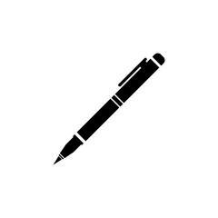 Pen icon, vector illustration. Flat design style