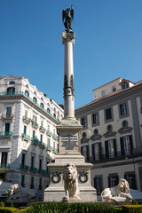 Fototapeta premium Naples, Italy - March 25, 2019 : View of 'Ai Martiri Napoletani' monument