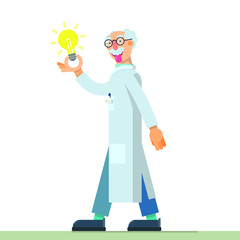 nice illustration of inventor scientist