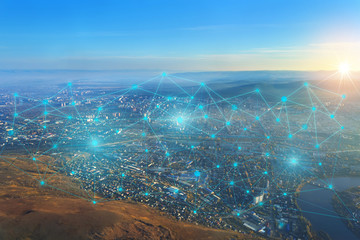 conceptual representation of the development of the Internet and iot the connection between the...