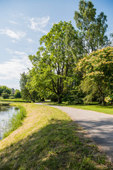 Salaspils city, Latvia Botanical Garden nature landscapes. 2019.