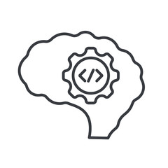 Coding Mind icon. Creative element design from programmer icons collection. Human, brain, coding icon.