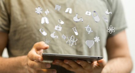 Health Insurance Concept - digital interface