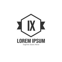 Obraz premium Initial IX logo template with modern frame. Minimalist IX letter logo vector illustration