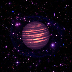 Fototapeta na wymiar Exoplanet, gas, nebula, stars. Outer space. The elements of this image furnished by NASA.