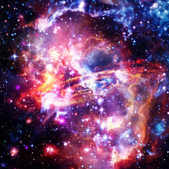 Obraz premium Space Background with Colorful Galaxy Cloud Nebula. The elements of this image furnished by NASA.