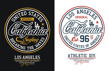 California typography for t-shirt printing design and various uses, vector image. - 275836511