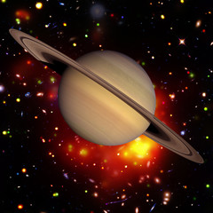 Saturn, solar system. The elements of this image furnished by NASA.