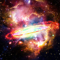 Space Background with Colorful Galaxy Cloud Nebula. The elements of this image furnished by NASA.